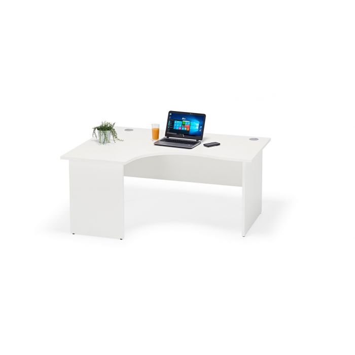 Curved computer deals desk