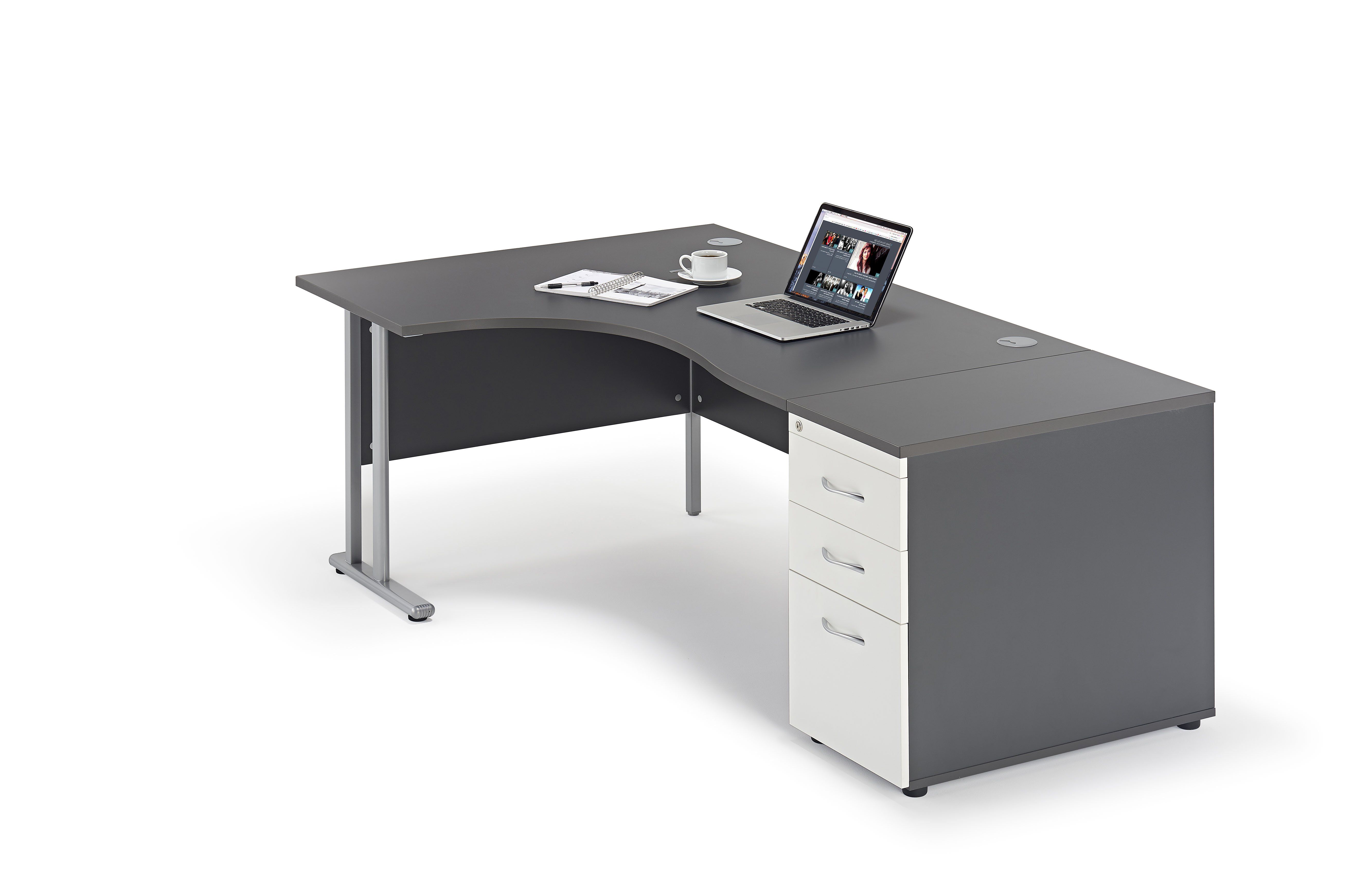 curved work desk