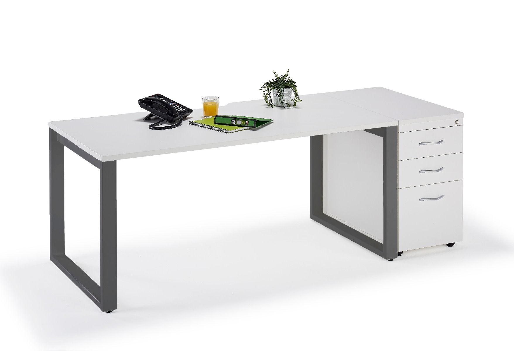 white bench desk