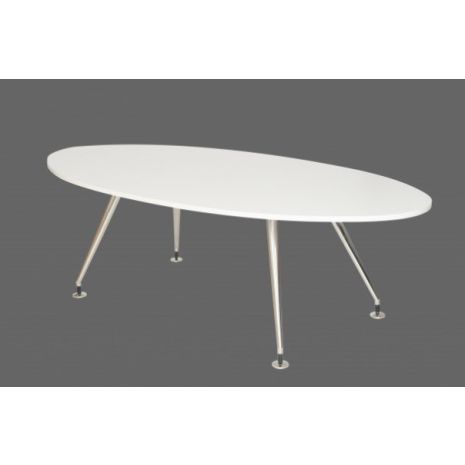 White Designer Oval Boardroom Table 
