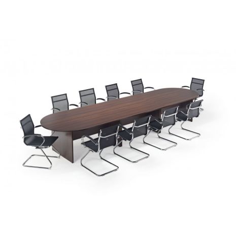 Walnut Executive Modular Boardroom Table And Mesh Cantilever Bundle