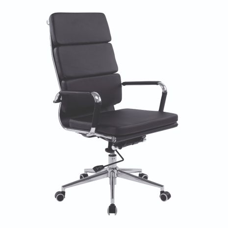 Charles Eames Inspired Classic Black Soft Pad High Back Chair