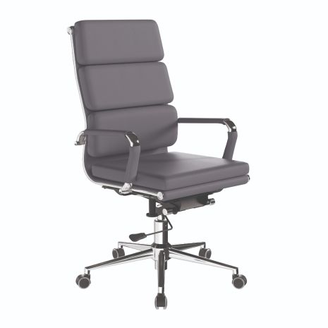 Charles Eames Inspired Classic Soft Pad High Back Chair-Grey