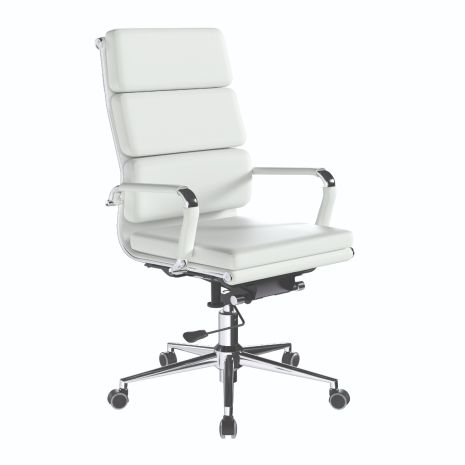 Charles Eames Inspired Classic Soft Pad High Back Chair-White