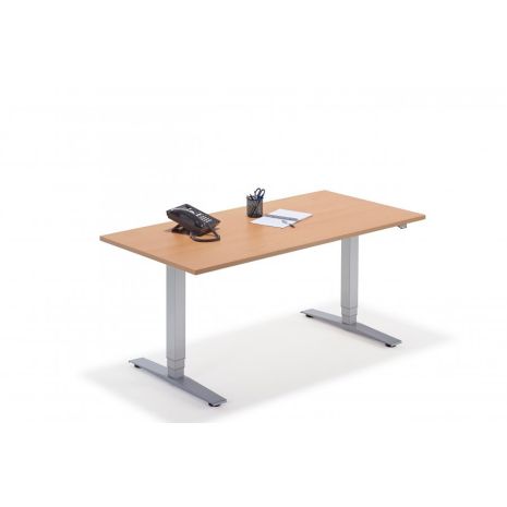 Beech Sit Stand Height Adjustable Electric Desk