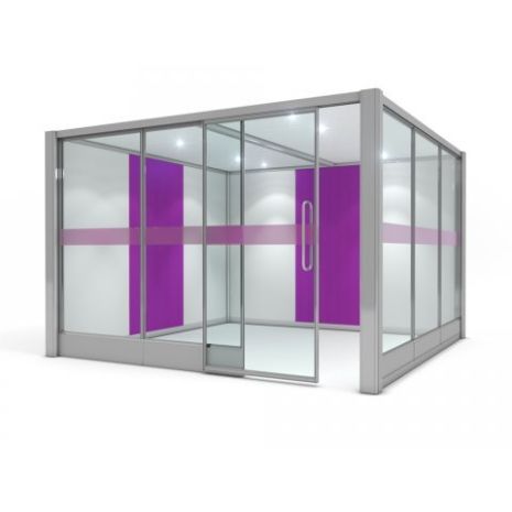 Partially Glazed Square Acoustic Pod 2