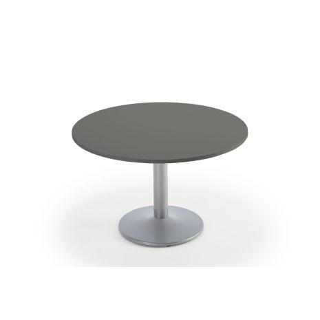 Graphite Grey Circular Office Boardroom Table with Trumpet Base