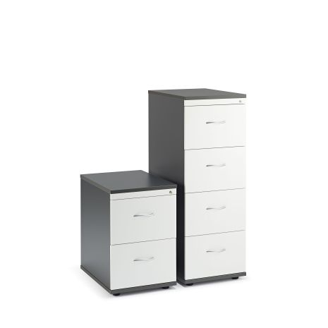 Solar Graphite Grey and White Office Filing Cabinet (Items Sold Separately)