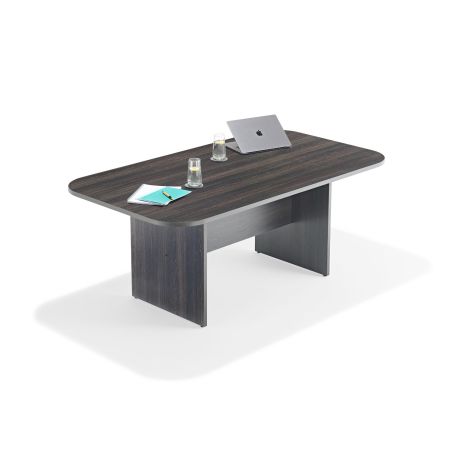Modern Graphite Grey Oak Rectangular Boardroom Table