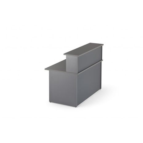 Straight Graphite Grey Reception Desk Bundle