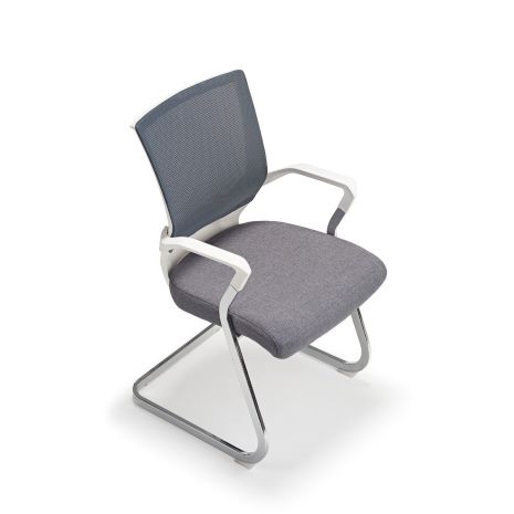Grey and White Cantilever Chair 
