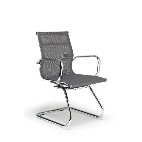 Charles Eames Inspired Grey Mesh Boardroom Chair