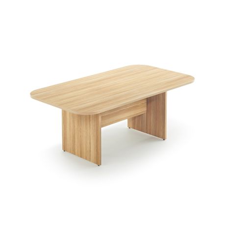 Modern American Light Oak Rectangular Boardroom Table