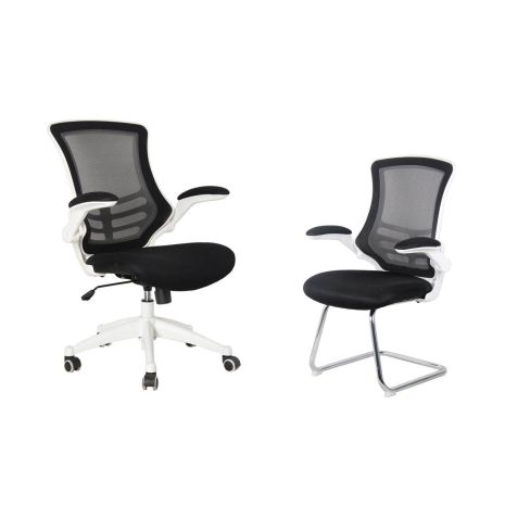 Air Mesh Swivel Chair with White Frame - Group Image